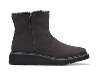 Clarks Botki damskie - Ivery Ridge ocieplane - rozmiar 36 - szare zamszowe