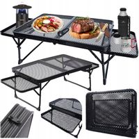 STÓŁ STOLIK CATERINGOWY TURYSTYCZNY składny REGULOWANY ALUMINIOWY 90x40 cm