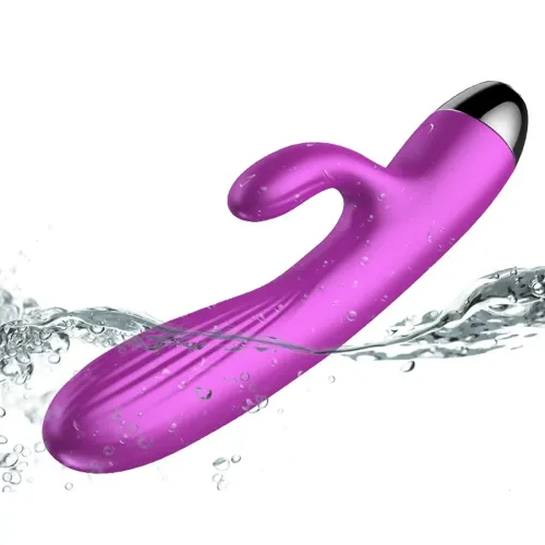 Wibrator-Silicone Vibrator and Pulsator Purple USB 7+7 Function / Heating na Arena.pl
