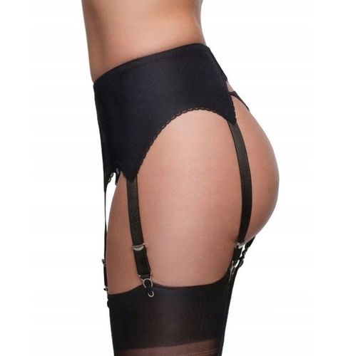 Pas do Pończoch Nylonowych Czarny Charmzi Nicole Vintage Retro S/M na Arena.pl