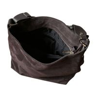 Czekoladowa zamszowa torebka brązowa shopper ZAMSZ NATURALNY Vera Pelle