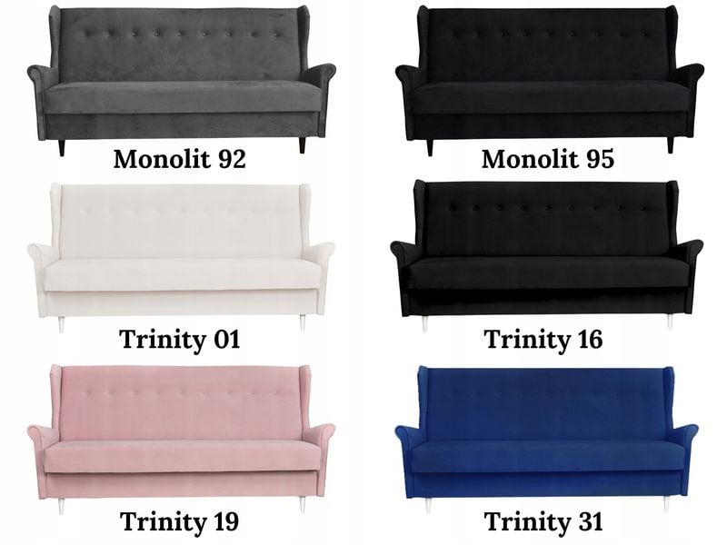 Skandynawski zestaw wypoczynkowy z funkcją spania zielony ARI Family Meble zdjęcie 15