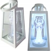 LATARENKA DEKORACYJNA LAMPION ANIOŁ LATARNIA ZNICZ