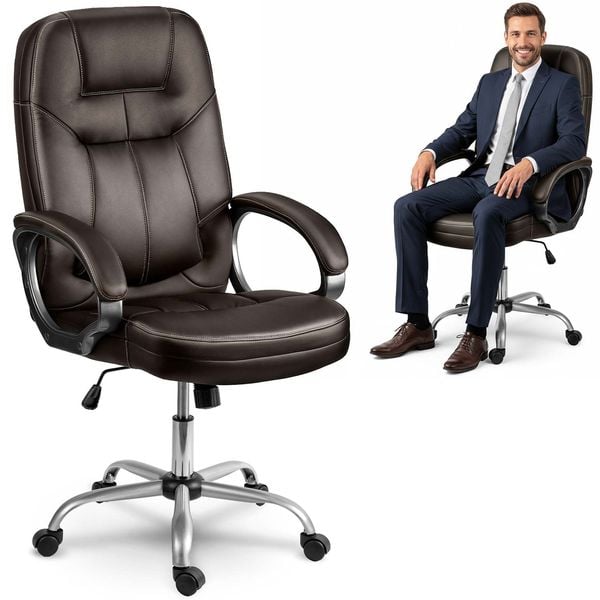 Fotel biurowy obrotowy Sofotel ciemny brąz zdjęcie 1