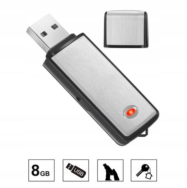 MINI DYKTAFON PENDRIVE PODSŁUCH SZPIEGOWSKI USB 8GB zdjęcie 4