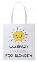 Dla Chłopaka Męża Prezent Torba Eco Biała Shopper Z Nadrukiem Ze Zdjęciem