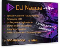 TABLICZKA REKLAMOWA szyld z dibondu nadruk 40x30 cm DJ TWOJA NAZWA