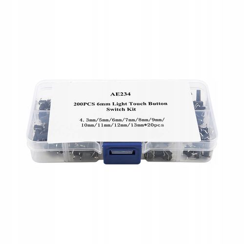 ProRock Tactile Switch 200PCS 6mm Light Touch Assortment na Arena.pl
