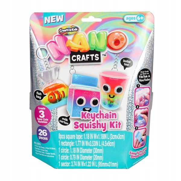 Taśma Nano Craft Breloczki Zestaw Do Tworzenia KEYCHAIN SQUISHY KIT 26 el. zdjęcie 1