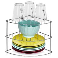 Półka Kuchenna Metalowa na Blat Regał do Szafki Narożna Stojak Organizer