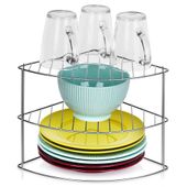 Półka Kuchenna Metalowa na Blat Regał do Szafki Narożna Stojak Organizer