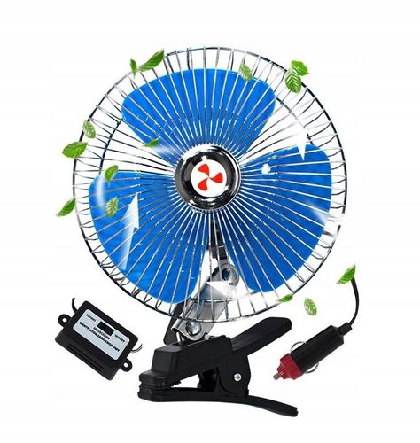 MOCNY WENTYLATOR WIATRAK SAMOCHODOWY 12V DO AUTA NA KRATKĘ KLIPS ŚRUBY na Arena.pl
