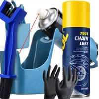 Smar Do Łańcucha Mannol Chain Lube Szczotka Uchwyt Pojemnik Rękawiczki
