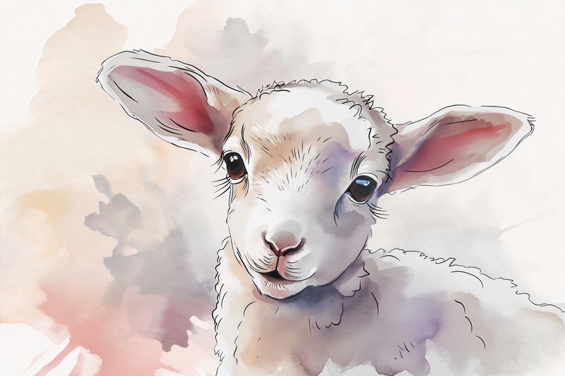 Plakat 45x30cm Mała Owieczka zdjęcie 1
