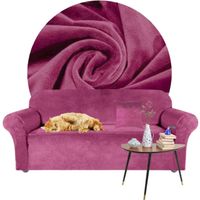 POKROWIEC NA KANAPĘ SOFĘ WELUR 235-300 CIEMNY RÓŻ