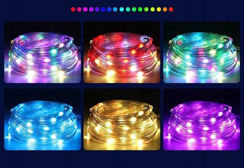 Lampki choinkowe LED Smart USB 20m 200 LED + Pilot Tryb Muzyczny Halloween na Arena.pl