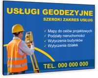 TABLICZKA REKLAMOWA szyld z dibondu nadruk 40x30 cm USŁUGI GEODEZYJNE
