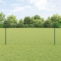Ogrodzenie z słupkiem Zielony 1 x 50 m Stal i PVC