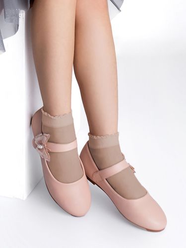 Skarpety dziewczęce rajstopowe gładkie beżowe 2PAK 20 DEN Onesize YOCLUB na Arena.pl