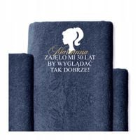 Ręcznik z haftem 100x50 bawełniany prezent z imieniem NA 30 URODZINY