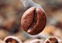 Fototapeta płonące ziarno kawy we mgle 200x130