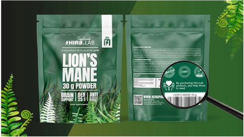 LION'S MANE SOPLÓWKA JEŻOWATA EKSTRAKT PAMIĘĆ 500mg DER 25:1 30g HIRO.LAB na Arena.pl