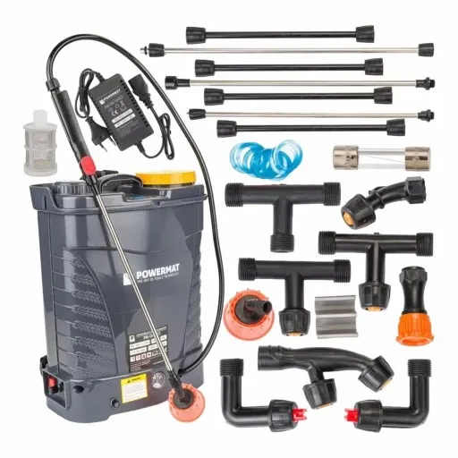 NOWOCZESNY OPRYSKIWACZ AKUMULATOROWY PLECAKOWY CIŚNIENIOWY PM-OA-16T zdjęcie 1