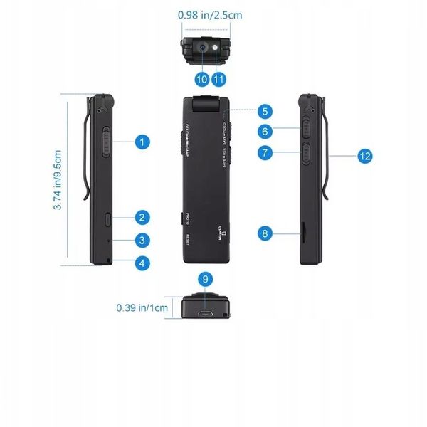 MINI KAMERA SZPIEGOWSKA FULL HD LATARKA DYKTAFON zdjęcie 7