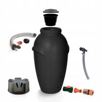 Zbiornik AQUACAN 360 l + przyłącza, podstawa | Antracyt, Pojemność: 360 l, Wymiary 72x80x120 cm, Kolor Antracyt, Waterform, Prosperplast