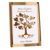 Prezent na dzień Babci i Dziadka Laurka z serduszkami i personalizacją