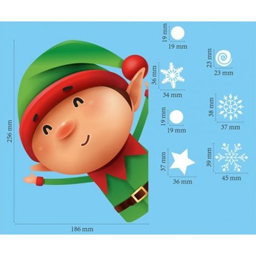 świąteczne naklejki kolorowe na okno 20 x 30 cm nkd17 na Arena.pl