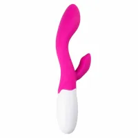 easytoys lily - rożowy wibrator silikonowy z podwojnym systemem wibracji