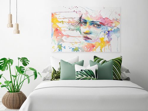75101 Obraz na płótnie KOBIETA KOLORY AKWARELE na Arena.pl