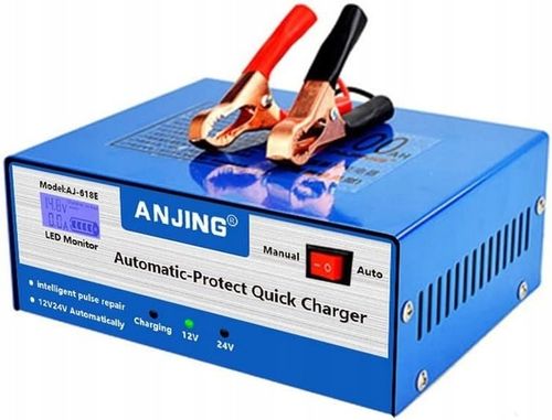 PROSTOWNIK SAMOCHODOWY DO AKUMULATORÓW 12V 24V 12A na Arena.pl