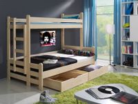 Łóżko piętrowe BULLOCK 200x120 sosna trzyosobowe