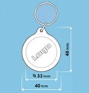 Brelok do kluczy akryl komponenty miejsce na logo zdjęcie 3