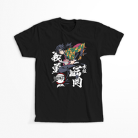 Koszulka Czarna Demon Slayer / Kimetsu no Yaiba / Miecz zabójcy demonów - WYBIERZ KOLOR KOSZULKI I FASON Damska M