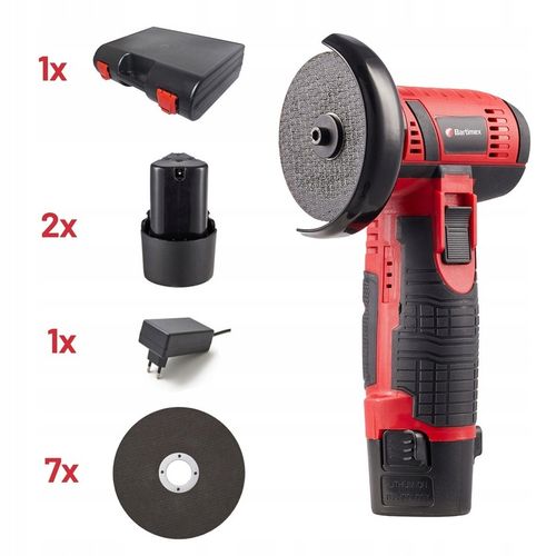 Szlifierka Kątowa Akumulatorowa MINI 2x 2,0Ah Zestaw Gumówka Kątówka na Arena.pl