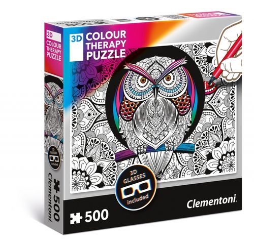 PUZZLE 3D DO KOLOROWANIA SOWA 500 ELEMENTÓW na Arena.pl