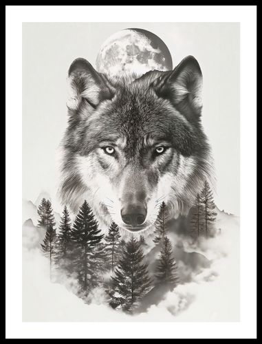 Plakat 40x55cm Wilczy Duch Lasu na Arena.pl