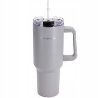 stalowy kubek termiczny termos 1200ml z rączką i słomką km-2173