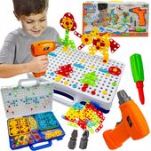 KREATYWNE PUZZLE KLOCKI KONSTRUKCYJNE 3D WKRĘTARKA WALIZKA 237 elem.