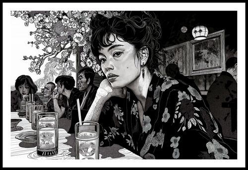Plakat 86,4x56,8cm Czarne Kimono na Arena.pl