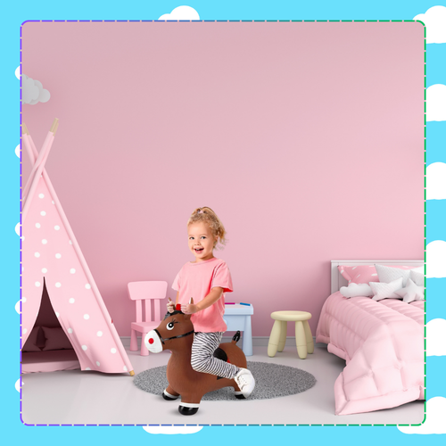 skoczek dla dzieci do skakania gumowy z pompką osiołek na Arena.pl