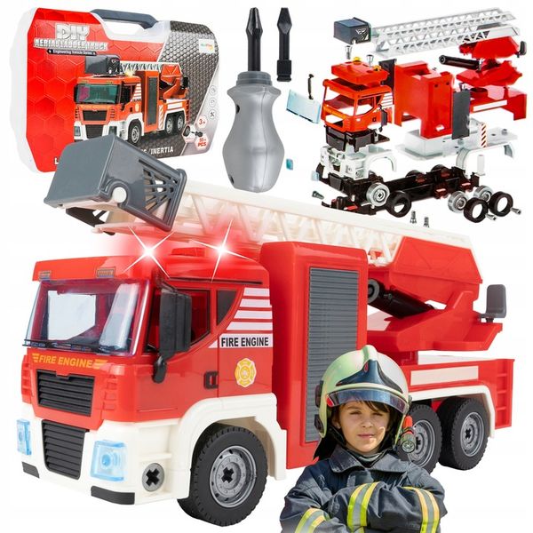 WÓŻ STRAŻACKI AUTO DO MONTAŻU STRAŻ POŻARNA 95 EL ŚWIATŁO DŹWIĘK WALIZKA zdjęcie 1