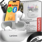 SŁUCHAWKI BEZPRZEWODOWE BLUETOOTH LENOVO HT05 Z POWERBANKIEM NOWY MODEL 5.1