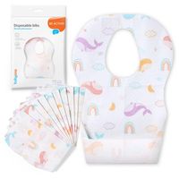 BABYONO Śliniaki jednorazowe nieprzemakalne z kieszonką 10 sztuk