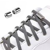 Sznurówki elastyczne bez zawiązywania szare sznurowadła bez wiązania