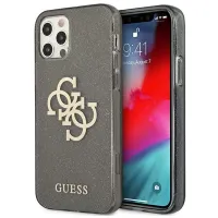 Etui Guess Glitter 4G Big Logo na iPhone 12 Pro Max - czarne