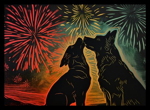 Plakat 35x25cm Psi Uścisk na Arena.pl